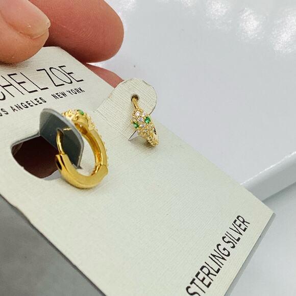 Rachel Zoe 14kt gold plated sterling silver Snake Earrings - Picture 13 of 13